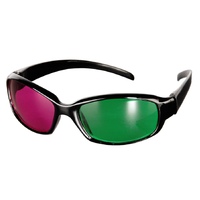 Plastic magenta/green anaglyph glasses