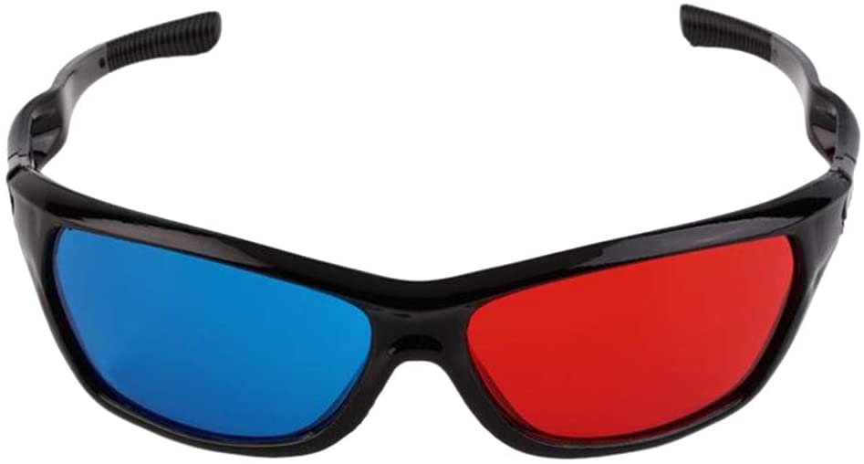 Plastic red/cyan anaglyph glasses